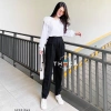 Quần tây nữ baggy công sở lưng cao THOCA HOUSE - Đen, xanh đen, có đai lưng, giá ưu đãi 199.800₫ 3