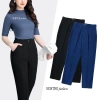 Quần Tây Nữ Baggy Vải Dày Đen Xanh Than - Phong Cách Đi Học và Công Sở, Giá 139k
