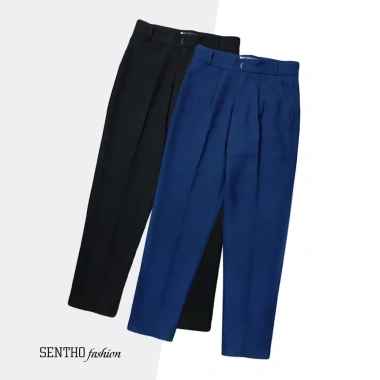 Quần Tây Nữ Baggy Vải Dày Đen Xanh Than - Phong Cách Đi Học và Công Sở, Giá 139k 2