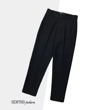 Quần Tây Nữ Baggy Vải Dày Đen Xanh Than - Phong Cách Đi Học và Công Sở, Giá 139k 10