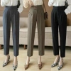 Quần Tây Nữ Cạp Cao 2 Cúc Baggy Vải Tuyết Mưa Mềm Mại - Văn Phòng, Giá 119k