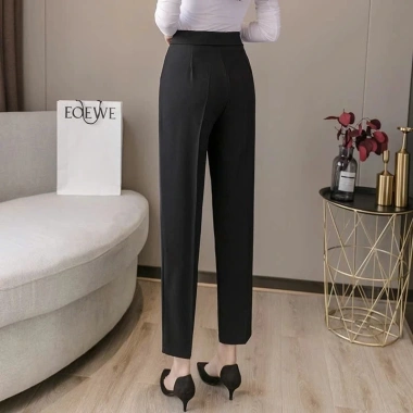 Quần Tây Nữ Cạp Cao 2 Cúc Baggy Vải Tuyết Mưa Mềm Mại - Văn Phòng, Giá 119k 7