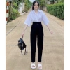 Quần Tây Nữ Cạp Cao Hai Cúc Dáng Học Sinh Cấp 2-3, Vải Dày Đẹp, Phù Hợp Công Sở - 86k 9