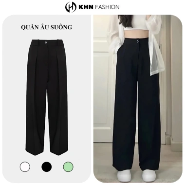 Quần Tây Nữ Cạp Cao Ống Rộng 1 Cúc và 2 Cúc - Chất Vải Cao Cấp Giá 136k