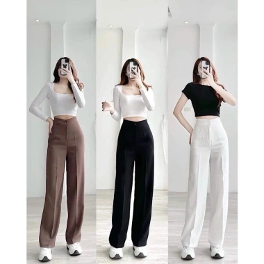Quần Tây Nữ Cạp Cao Ống Rộng 1 Cúc và 2 Cúc - Chất Vải Cao Cấp Giá 136k