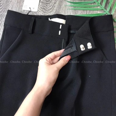 Quần tây nữ Choobe lưng cạp cao form chuẩn màu đen - Đồ âu công sở, đi học đẹp 5