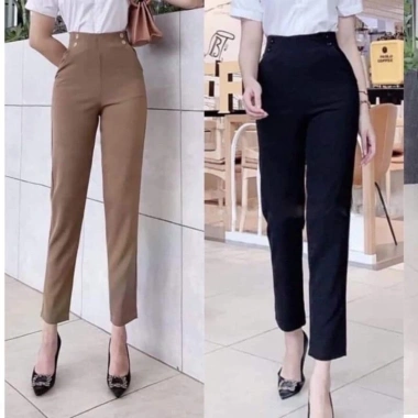 Quần tây nữ công sở 2 cúc bên hông cạo cao khoá sườn giá chỉ 85.456₫ giảm 22%