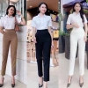 Quần tây nữ công sở 2 cúc bên hông cạo cao khoá sườn giá chỉ 85.456₫ giảm 22% 9