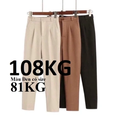 Quần Tây Nữ Công Sở 2 Ly Hàng Cao Cấp: Bigsize tới 108kg, Giá 125k Giảm
