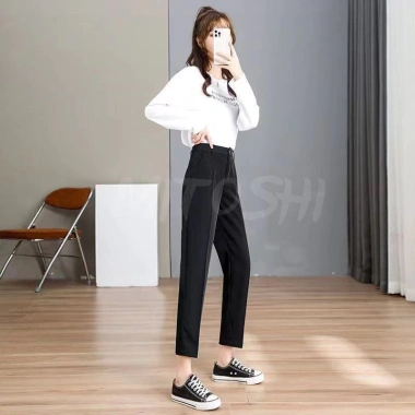 Quần Tây Nữ Công Sở Baggy Bigsize 80kg Lưng Cao, Vải Cao Cấp Hàn - 180k