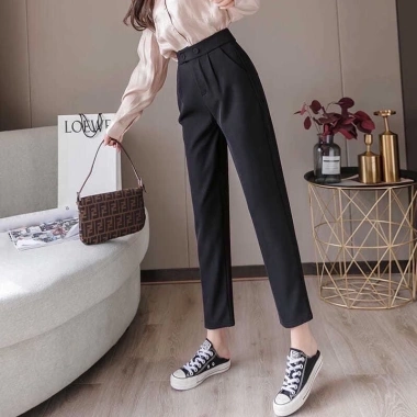 Quần Tây Nữ Công Sở Lưng Cao 2 Khuy Bấm Trước, Baggy Đáy Sâu Dáng Q003 - 78.900₫ 3
