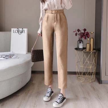 Quần Tây Nữ Công Sở Lưng Cao 2 Khuy Bấm Trước, Baggy Đáy Sâu Dáng Q003 - 78.900₫ 9