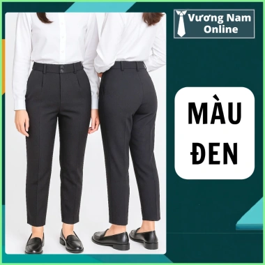 Quần tây nữ công sở lưng cao vải tuyết 2 nút chuẩn đẹp, giá 130k giảm mạnh