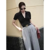 Quần tây nữ công sở ống suông cạp cao, tôn dáng, màu xám tiêu thanh lịch - Phương Quý 360k 2