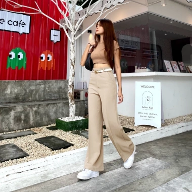 Quần tây nữ công sở ống suông lưng cao, rộng basic mã 01 - Giá 211.500 VND 6
