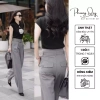 Quần tây nữ công sở ống suông rộng cạp cao vải trượt hàn - Giá ưu đãi 324.000