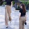 Quần tây nữ công sở ống suông rộng cạp cao vải trượt hàn - Giá ưu đãi 324.000 3