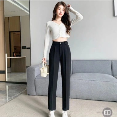 Quần tây nữ dài tuyết mưa lưng cao, chuẩn tôn dáng, đen kem trắng xanh BE - 120k 4 Quần tây nữ dài tuyết mưa lưng cao, chuẩn tôn dáng, đen kem trắng xanh BE - 120k 4