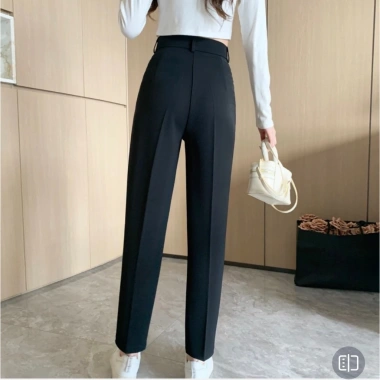 Quần tây nữ dài tuyết mưa lưng cao, chuẩn tôn dáng, đen kem trắng xanh BE - 120k
