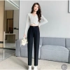 Quần tây nữ dài tuyết mưa lưng cao, chuẩn tôn dáng, đen kem trắng xanh BE - 120k 10