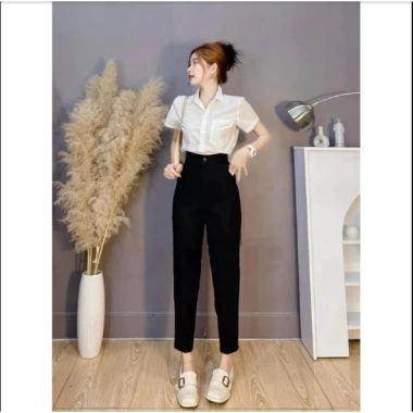 Quần tây nữ đi học lưng cao ống đứng baggy size M29 - Bigsize giá 130k giảm từ 157k PQM STORE