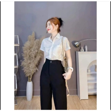 Quần tây nữ đi học lưng cao ống đứng baggy size M29 - Bigsize giá 130k giảm từ 157k PQM STORE