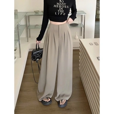Quần tây nữ Gold Nhật, culottes công sở 2 cạp kép bigsize, cạp cao 105cm - 152.000₫