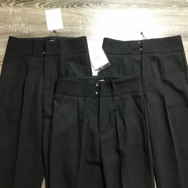 Quần tây nữ lưng cao cạp liền Melya cao cấp vải đẹp, baggy đen công sở - Giá ưu đãi 210.000 VND
