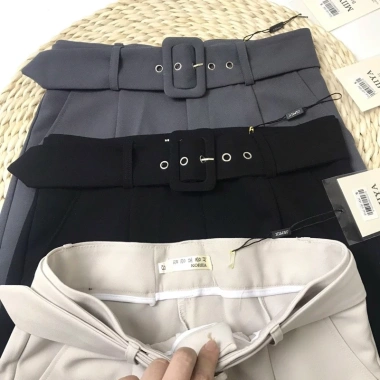 Quần tây nữ lưng cao đai dài cạp cao Melya cao cấp, baggy đen đi học đi làm - 260.000