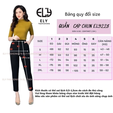 Quần tây nữ lưng cao Ely Fashion baggy công sở, dễ phối đồ, giá 239k ELY228 9