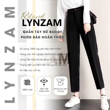 Quần Tây Nữ Lưng Cao LYNZAM Ống Đứng Vải Cao Cấp Hàn - Giảm 27% chỉ 270k