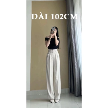 Quần Tây Nữ Lưng Cao Ống Suông Gold Chất Mềm Mịn Tôn Dáng Sang Trọng 97/102cm