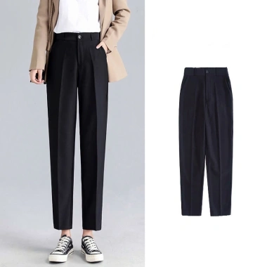 Quần tây nữ M30 PQM STORE lưng cao ống đứng baggy dài màu đen - Giá chỉ 145k 3 Quần tây nữ M30 PQM STORE lưng cao ống đứng baggy dài màu đen - Giá chỉ 145k 3