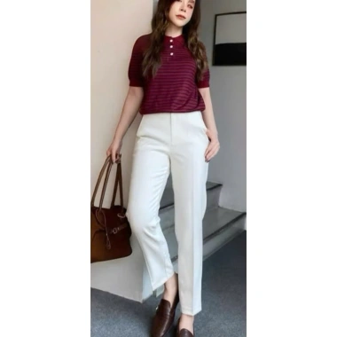 Quần tây nữ Nũ ống đứng lưng cao - Vải cao cấp không nhăn, tôn dáng công sở 5
