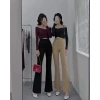 Quần Tây Nữ Ống Loe Lưng Cao Tuyết Mưa Song Anh Thanh Lịch Đi Làm Công Sở Đen/Trắng/Nâu/Kem Giá 158.000đ 2