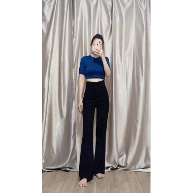 Quần Tây Nữ Ống Loe Lưng Cao Tuyết Mưa Song Anh Thanh Lịch Đi Làm Công Sở Đen/Trắng/Nâu/Kem Giá 158.000đ