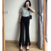 Quần tây nữ ống loe xẻ tà, lưng cao, dài, vải tuyết mưa cao cấp, chỉ 100k 5