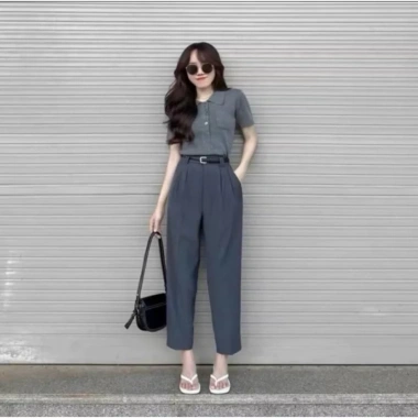 Quần Tây Nữ Ống Lửng 9 Tấc Xếp Ly Cạp Cao Dáng Băng Gây Công Sở Thanh Lịch 3 Quần Tây Nữ Ống Lửng 9 Tấc Xếp Ly Cạp Cao Dáng Băng Gây Công Sở Thanh Lịch 3
