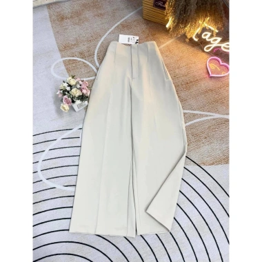 Quần tây nữ ống rộng cạp cao Gold Nhật mềm mịn Công sở sang trọng, giá 199k