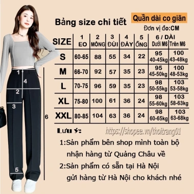 Quần Tây Nữ Ống Rộng Suông Bigsize Đen Lưng Thun Cao, Khóa Trước Co Giãn 9