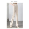 Quần tây nữ ống rộng suông cạp cao màu đen bigsize, 2 khuy, khóa kéo, chất dày co giãn, giảm còn 118.000₫ 3