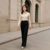Quần tây nữ ống suông đen công sở – Phom gumac Yody Basic, dễ phối, giá 236.000₫ 4