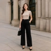 Quần tây nữ ống suông đen công sở – Phom gumac Yody Basic, dễ phối, giá 236.000₫ 9