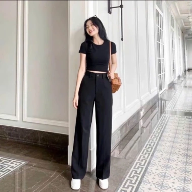 Quần Tây Nữ Ống Suông Form Đẹp Tôn Dáng, Dễ Phối Công Sở Thanh Lịch Giá 113k