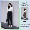 Quần Tây Nữ Ống Suông Lưng Cao Baggy Đai - Form Đứng Hack Dáng, Chất Tuyết Mưa Mềm Mịn, Giá 329k (giá gốc 428k)