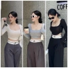 Quần Tây Nữ Ống Suông Rộng Lưng Cao Cạp Viền Chất Tuyết Mưa - Giá chỉ 139.000đ 2