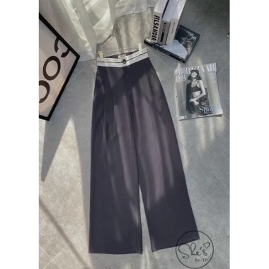 Quần Tây Nữ Ống Suông Rộng Lưng Cao Cạp Viền Chất Tuyết Mưa - Giá chỉ 139.000đ 3 Quần Tây Nữ Ống Suông Rộng Lưng Cao Cạp Viền Chất Tuyết Mưa - Giá chỉ 139.000đ 3