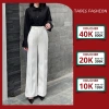 Quần Tây Nữ TADES Ống Suôn Cạp Cao Chất Trượt Ý Phong Cách Công Sở Giá 137.5k