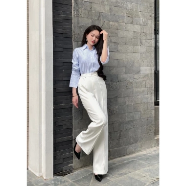 Quần Tây Nữ TADES Ống Suôn Cạp Cao Chất Trượt Ý Phong Cách Công Sở Giá 137.5k