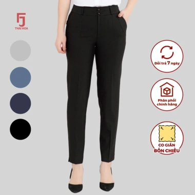 Quần Tây Nữ Thái Hòa 2 Ly Ống Đứng Poly Cotton 2 Cúc FORM NHỎ Giá Ưu Đãi 231k 10 Quần Tây Nữ Thái Hòa 2 Ly Ống Đứng Poly Cotton 2 Cúc FORM NHỎ Giá Ưu Đãi 231k 10